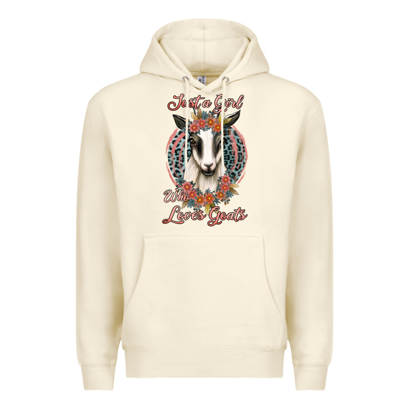 Just A Girl Who Loves Goats Premium Hoodie by Jasminsmagicworld | Teevron