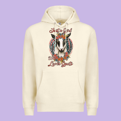 Just A Girl Who Loves Goats Premium Hoodie Designed By Jasminsmagicworld