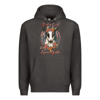 Smoke just a girl who loves goats Premium Hoodie - Jasminsmagicworld