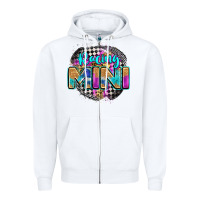 White racing mini Zipper Hoodie - Zillion Design Studio