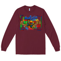 Burgundy autism mimi Long Sleeve Tee - Zillion Design Studio