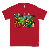 Red christmas trees with football Classic Tee - Zillion Design Studio