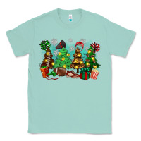 Seafoam christmas trees with football Classic Tee - Zillion Design Studio