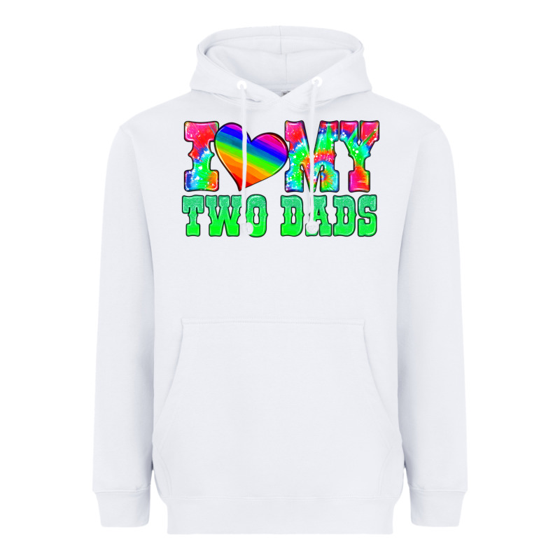 I Love My Two Dads Heavyweight Hoodie by HRA Design Shop | Teevron