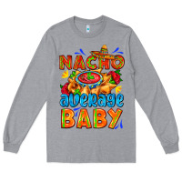 Heather Grey nacho average baby with nacho 2 Long Sleeve Tee - AdoDesignShop