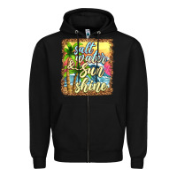 Black salt water and sunshine Zipper Hoodie - texasbilliewilder