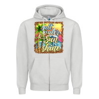 Dove Grey salt water and sunshine Zipper Hoodie - texasbilliewilder