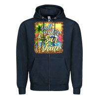 Navy salt water and sunshine Zipper Hoodie - texasbilliewilder