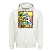 Oatmeal Heather salt water and sunshine Zipper Hoodie - texasbilliewilder