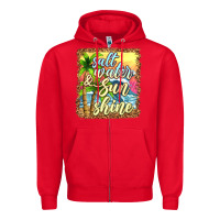 Red salt water and sunshine Zipper Hoodie - texasbilliewilder