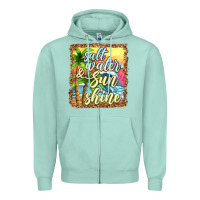 Seafoam salt water and sunshine Zipper Hoodie - texasbilliewilder