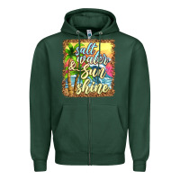 Sports Green salt water and sunshine Zipper Hoodie - texasbilliewilder
