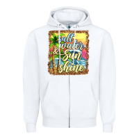 White salt water and sunshine Zipper Hoodie - texasbilliewilder