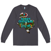 Smoke Merry Christmas Texas Map Long Sleeve Tee - RanaPortraitStore