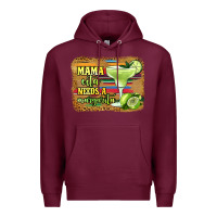 Burgundy mama cita needs a margarita Premium Hoodie - Jasminsmagicworld