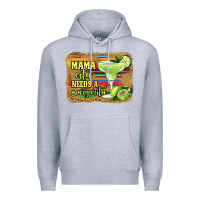 Heather Grey mama cita needs a margarita Premium Hoodie - Jasminsmagicworld