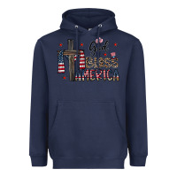 Navy god bless america Heavyweight Hoodie - CowhideDigitalArt
