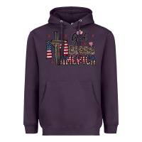 Plum god bless america Heavyweight Hoodie - CowhideDigitalArt