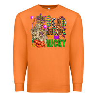 Carrot mardi gras dead inside but lucky  with skeleton Premium Sweatshirt - AdoDesignShop