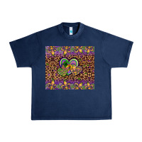 Navy mardi gras fleur de lis hearts leopard glitter Urban Heavy Tee - Artiststas