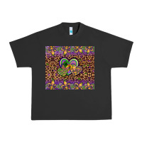 Pigment Black mardi gras fleur de lis hearts leopard glitter Urban Heavy Tee - Artiststas