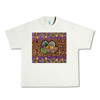Pistachio mardi gras fleur de lis hearts leopard glitter Urban Heavy Tee - Artiststas