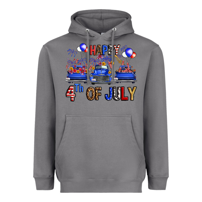 Western Hello Fourth Of July Trucks Heavyweight Hoodie by FaDigitalArtStudio | Teevron