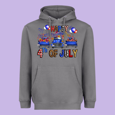 Western Hello Fourth Of July Trucks Heavyweight Hoodie Designed By Fadigitalartstudio