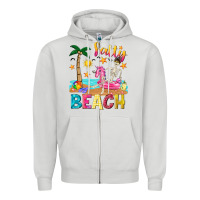 Dove Grey salty beach Zipper Hoodie - texasbilliewilder