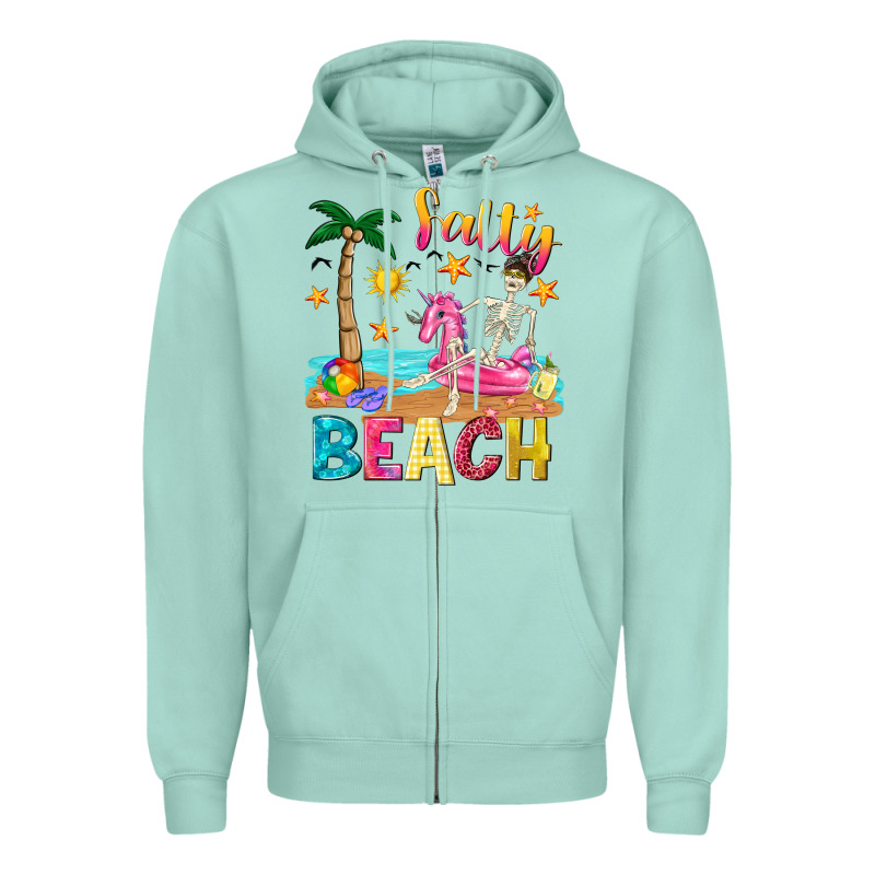 Salty Beach Zipper Hoodie by texasbilliewilder | Teevron