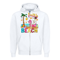 White salty beach Zipper Hoodie - texasbilliewilder