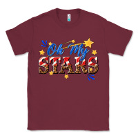 Burgundy oh my stars Classic Tee - texasbilliewilder