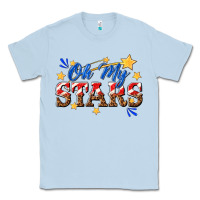 Dusty Blue oh my stars Classic Tee - texasbilliewilder
