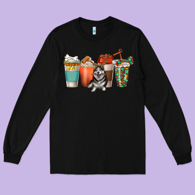 Long Sleeve Tee alaskan husky dog coffee cups