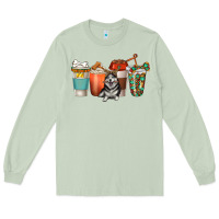 Matcha alaskan husky dog coffee cups Long Sleeve Tee - texasbilliewilder