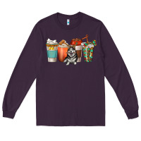 Plum alaskan husky dog coffee cups Long Sleeve Tee - texasbilliewilder
