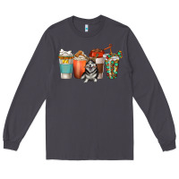 Smoke alaskan husky dog coffee cups Long Sleeve Tee - texasbilliewilder