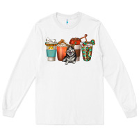 White alaskan husky dog coffee cups Long Sleeve Tee - texasbilliewilder