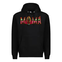 Black mama floral aztec leopard Premium Hoodie - Jasminsmagicworld