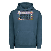 Pigment Midnight Navy hello im mentally at the bookstore Urban Hoodie - MaliasSmallBusiness