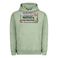 Pigment Oil Green hello im mentally at the bookstore Urban Hoodie - MaliasSmallBusiness
