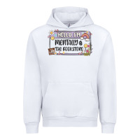 White hello im mentally at the bookstore Urban Hoodie - MaliasSmallBusiness