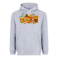 Heather Grey bee drink Heavyweight Hoodie - RacoonDesign