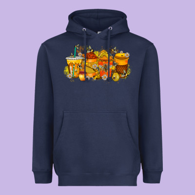 Bee Drink Heavyweight Hoodie Designed By Racoondesign