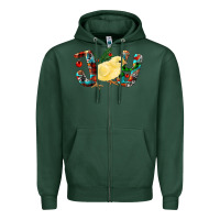 Sports Green christmas joy chick Zipper Hoodie - RanaPortraitStore