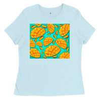 Baby Blue mango Ladies Tee - BarkalooDesign