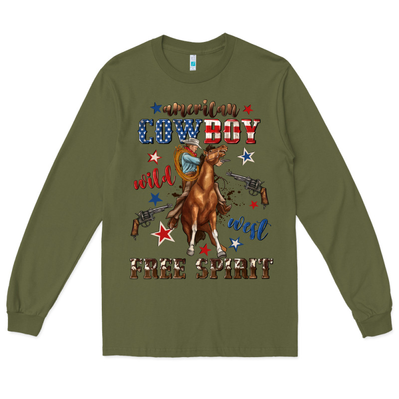 American Cowboy Wild West Free Spirit Long Sleeve Tee by texasbilliewilder | Teevron