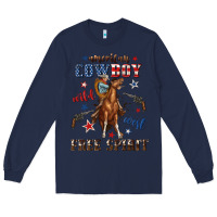Navy american cowboy wild west free spirit Long Sleeve Tee - texasbilliewilder