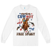 White american cowboy wild west free spirit Long Sleeve Tee - texasbilliewilder