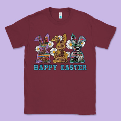 Easter Western Bunnys Happy Easter Classic Tee Designed By Ranaportraitstore